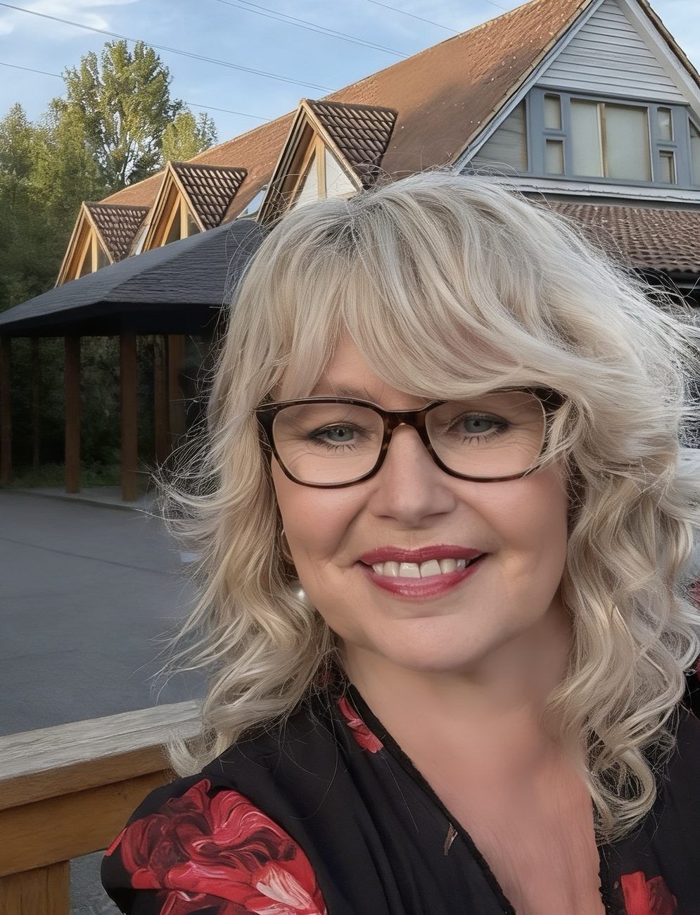 Emma Trower, founder of Em Films Norfolk, smiling portrait photograph